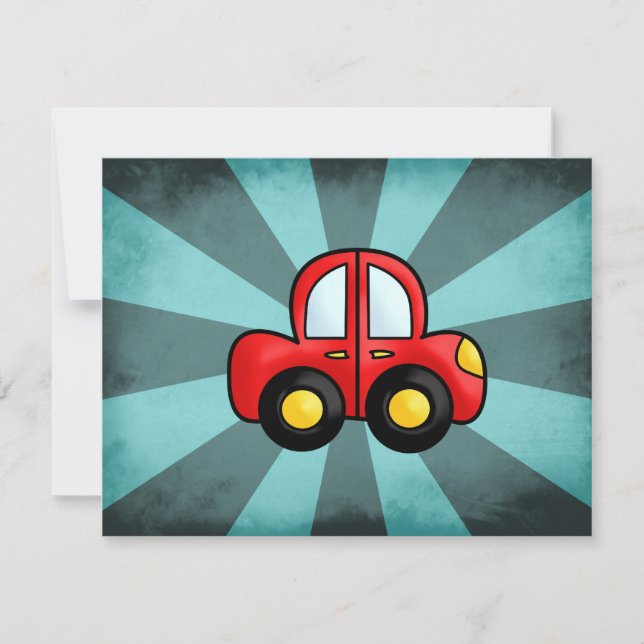 Oude rode auto (Voorkant)