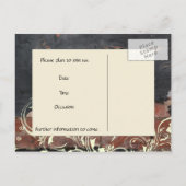 Oude rode baksteen Bewaar de datum Aankondigingskaart (Achterkant)