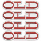 Oude Rode Baksteen Sticker (Voorkant)