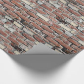 Oude rode bakstenen muur inpakpapier (Hoek)