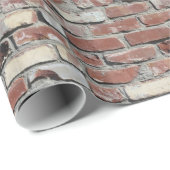 Oude rode bakstenen muur inpakpapier (Rol Hoek)