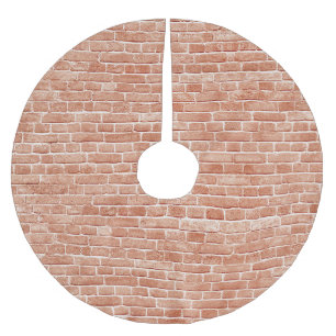 Oude rode bakstenen muurtextuur. kerstboom rok