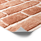 Oude rode bakstenen muurtextuur. poster (Hoek)