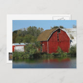 Oude Rode Barn Briefkaart (Voorkant / Achterkant)