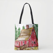 Oude Rode Barn op het platteland Draagtas (Voorkant)