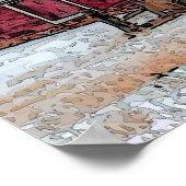 Oude Rode Barn Poster (Hoek)