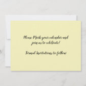 Oude rode bloempatroon save the date  kaart (Achterkant)