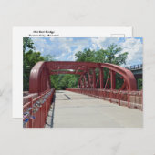 Oude Rode Brug, de Stad van Kansas, Missouri Briefkaart (Voorkant / Achterkant)
