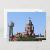 Oude Rode Courthouse en Reunion Tower # 1 Briefkaart (Voorkant / Achterkant)