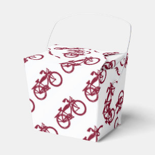 Oude rode fietsen gunst box bedankdoosjes