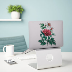 Oude rode roos sticker