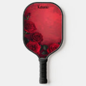 Oude Rode Rozen Aangepaste Naam Pickleball Paddle (Voorkant)