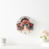 Oude Rode Schuur Rustiek Land Ronde Klok (Huis)