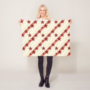 Oude rode sterren naadloos patroon achtergrond  fleece deken