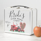 Oude Rode Tractor Heart Bride Boerderij Hand (In situ)