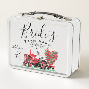  Oude Rode Tractor Heart Bride Boerderij Hand