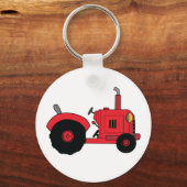 Oude rode tractor sleutelhanger (Voorkant)