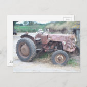 Oude rode trekker briefkaart (Voorkant / Achterkant)