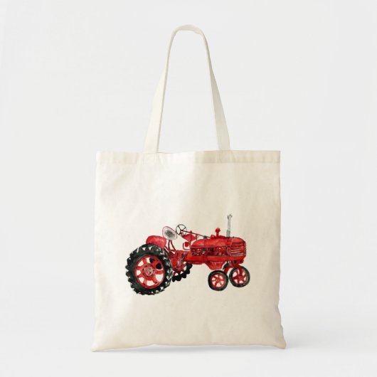 Oude rode trektekening tote bag (Voorkant)