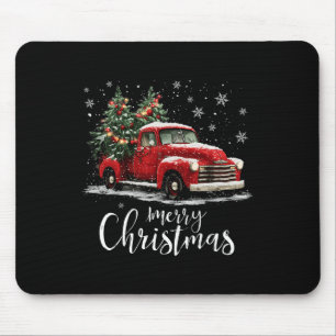 Oude Rode Truck Kerstboom Prettig Kerstfeest Grapp Muismat