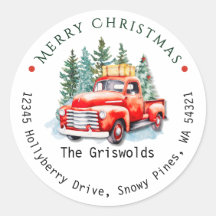 Oude Rode Truck Kerstboom Retouradres