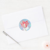 Oude rode tulpstickers ronde sticker (Envelop)