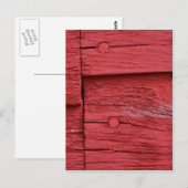 Oude rode verf briefkaart (Voorkant / Achterkant)