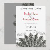 Oude Rode Vogels Trouw Save the Date (Voorkant / Achterkant)