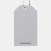 Oude rode vrachtwagen met kerstboom cadeaulabel (Achterkant)