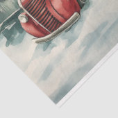 Oude Rode Vrachtwagen Vrolijke Kerstmis Tissuepapier (Detail)