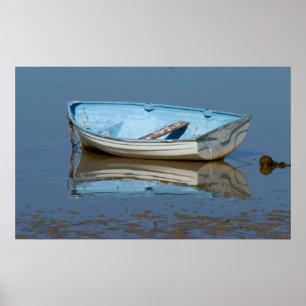 Oude roeiboot poster