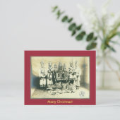 Oude Roemeense kersttraditie Feestdagenkaart (Staand voorkant)