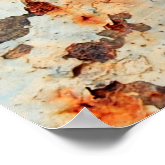 Oude roest oppervlakte achtergrond en textuur poster (Hoek)