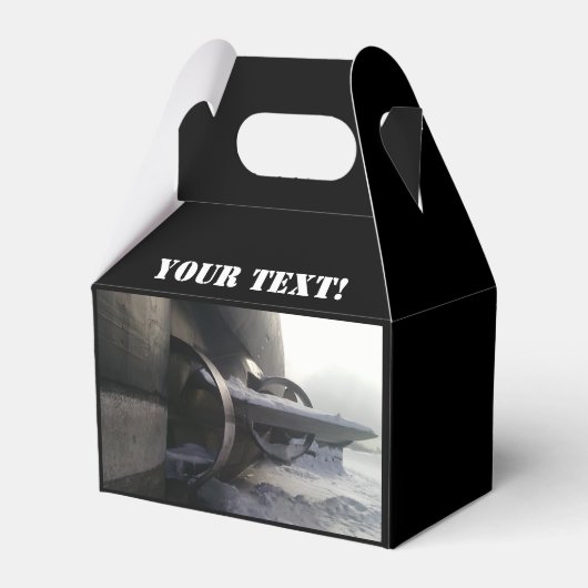 Oude roestonderzeeboot bedankdoosjes (Voorkant Zijde)