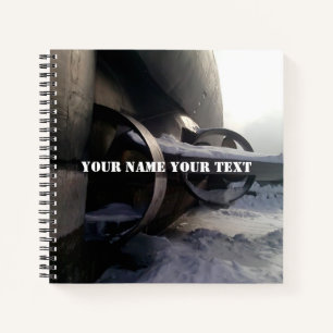 Oude roestonderzeeboot notitieboek