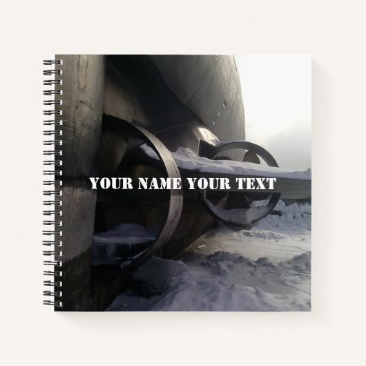 Oude roestonderzeeboot notitieboek (Voorkant)