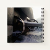 Oude roestonderzeeboot notitieboek (Achterkant)