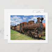 Oude roeststoomlocomotief briefkaart (Voorkant / Achterkant)