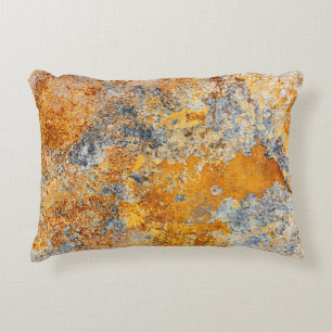 Oude roesttextuur, grunge metallic achtergrond. accent kussen