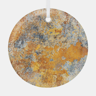 Oude roesttextuur, grunge metallic achtergrond. glas ornament