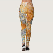 Oude roesttextuur, grunge metallic achtergrond. leggings (Achterkant)