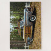 Oude roestvrij schuur voor autowrakken legpuzzel (Verticaal)