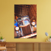Oude roestwagen op een boerderij canvas afdruk (Insitu (Woonkamer))