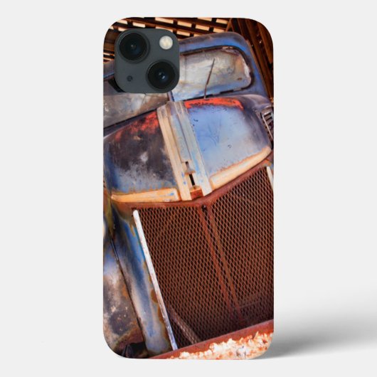 Oude roestwagen op een boerderij Case-Mate iPhone case (Achterkant)