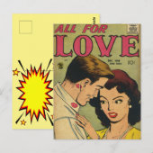 Oude romantische ansichtkaart briefkaart (Voorkant / Achterkant)