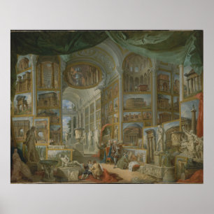 Oude Rome door Giovanni Paolo Panini Print