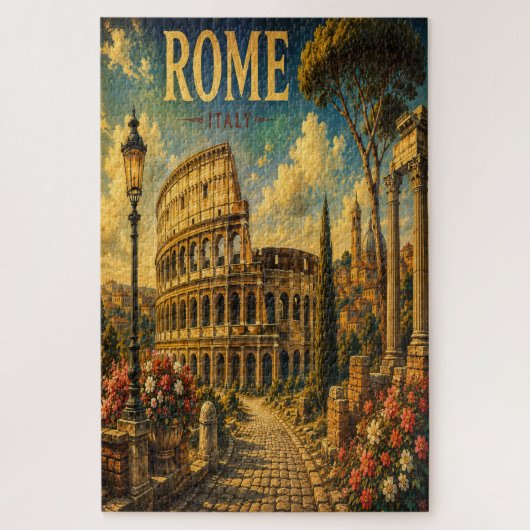Oude Rome Italië Reisposter Puzzel (Verticaal)
