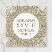 Oude Rome Verjaardagsfeest met stenen elementen Bedankjes Labels (Voorkant)