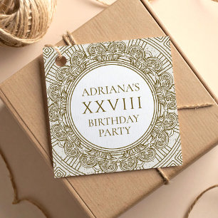 Oude Rome Verjaardagsfeest met stenen elementen Bedankjes Labels