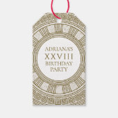 Oude Rome Verjaardagsfeest met stenen elementen Cadeaulabel (Voorkant)